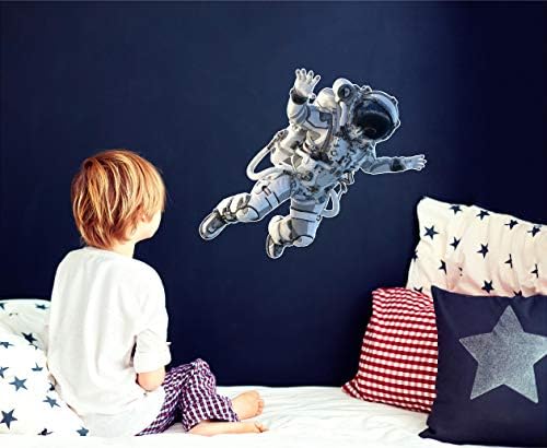 12Астронавт 1 Стикер на Стената е Подвижна Стикер на Стената за Момчета, Спалня, Детска Стая Декор Футуристичен Космически