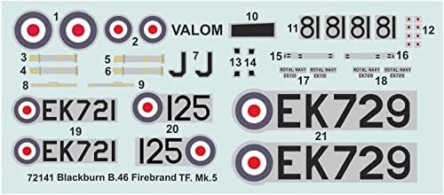 VALOM Barom CV72141 1/72 Военно-въздушен корпус на Британския флот Блекбърн FireTF Mk.5 Бойният Бомбардировач-Светкавица