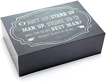 Кутия за шаферов Pop Съскане Проекти (Single кутия) Подарък за най-добър мъжки I Кутия за предложения за по-добро мъже | Набор подарък кутии за по-Добро Мъже | Ти ще бъдеш М?