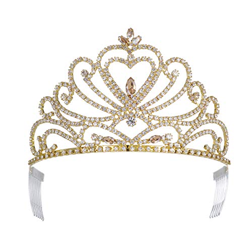 YZHSTONE Корона Диадема Черната Кралица на Корони, Диадеми Жени, Момичета Костюм За рождения Ден, Абитуриентски Принцеса, Корона