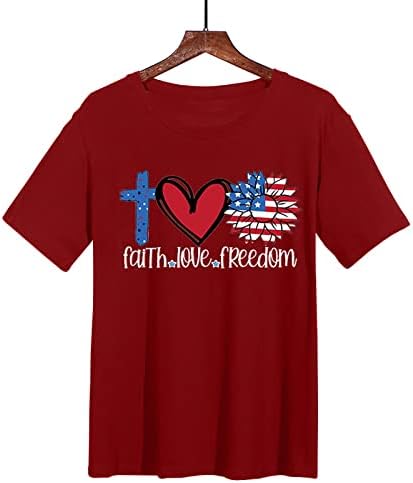 Тениска голям размер, мъжки t-shirt тениска с принтом на сърцето с любов монограм, памучни тениски с изображение на знамето на Четвърти