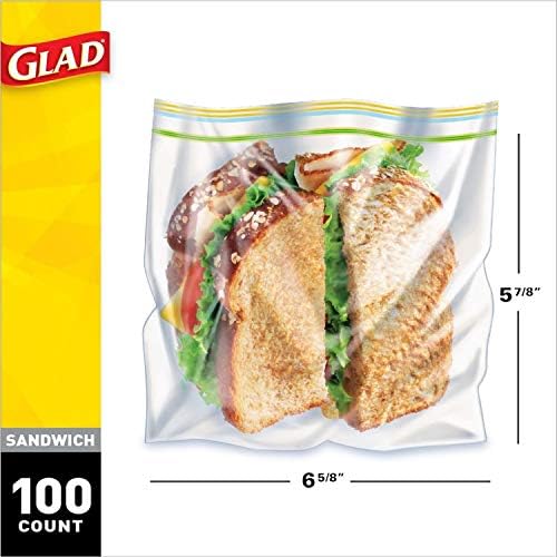 Опаковки за сандвичи Радвам се, с цип за съхранение на хранителни продукти - 100 броя (пакет може да варира)