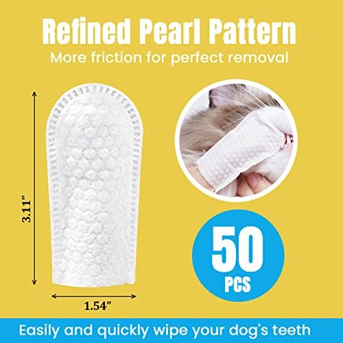 Кърпички за почистване на зъбите Kilab за кучета и котки, Премахване на Лош дъх, премахване на плаката и Зъбният камък, четка за