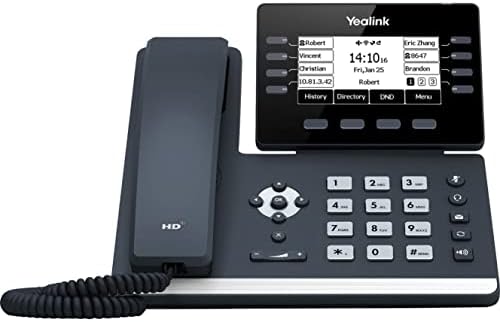 IP телефон Yealink SIP-T53W - Тел - Жични/Безжични - Wi-Fi, Bluetooth - Монтира на стената, Тенис - Класически сив