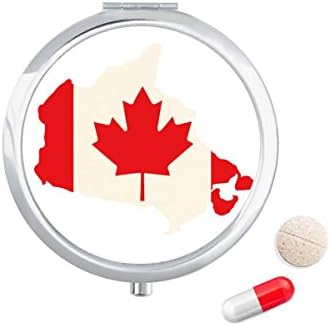 Символ На Червено Кленов Лист Флаг На Страната Канада Калъф За Хапчета В Джоба Кутия За Съхранение На Лекарства Контейнер Опаковка