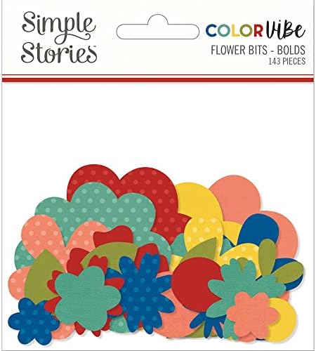 Цветни цветя от картон Vibe Bits & Pieces 143/Pkg-с удебелен шрифт