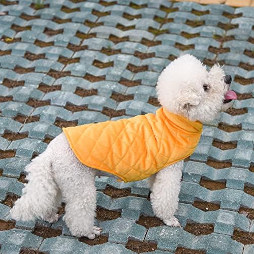Коледен костюм за куче Ruio, Зимни Сладка Жълта Топла мека Вълнена Жилетка за Кучета, Облекло за кучета, Hoody, Яке за Кучета,