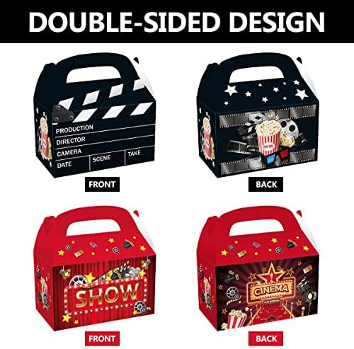 CIEOVO 24 Опаковане на Кутии за Предложения в чест на парти в кино, Кутии за подаръци под формата на Бонбони с Принтом под формата на нощта
