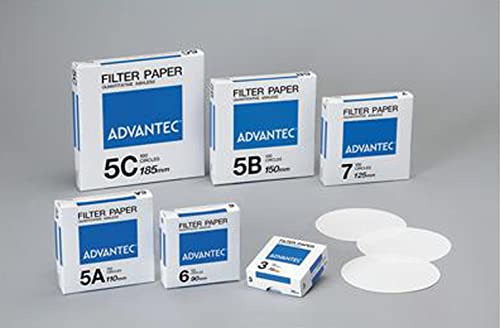 Advantec MFS N079.0CM, Качествена Беззольная Филтърна хартия, № 7, с дебелина 0,18 мм и дължина 90 мм, алфа-памучен целулоза (опаковка