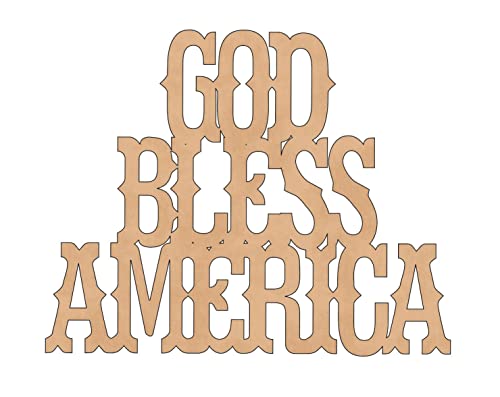 Бог да Благослови Америка - Лазерно Рязане на Незавършена форма на Изделия От МДФ 4TH18