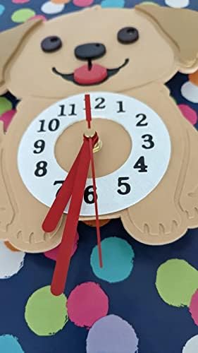 Дървени Стенни часовници с ръчно рисувани Лабрадор Ретривър - 10 инча, Часовници за детска Стая - Подарък за дете, Дървени