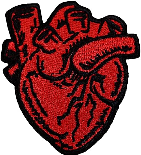 Рентгенови Анатомическая Нашивка във формата на Сърце, Бродирана Апликация, Икона, Желязо, Пришитая Емблема
