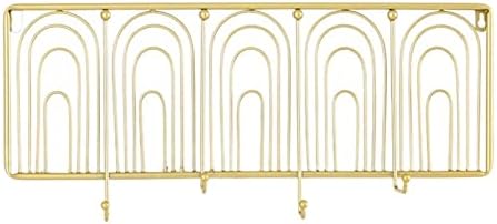 Закачалка за дрехи ZUKEEYMJ Златна Стенни Закачалка, Креативна Хартия-Закачалка със Златен Клипс Балконная Декоративна Закачалка