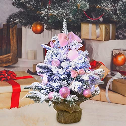 Настолен Мини-Коледна Елха Изкуствена Коледна Елха Мини Коледно Дърво С Украса Метална Скулптура