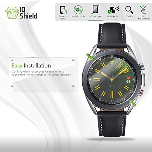 Защитно фолио IQShield, съвместима с Samsung Galaxy Watch 3 (41 мм) (6 опаковки), антипузырьковая Прозрачен филм