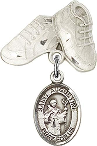 Детски икона Jewels Мания с надпис St. Ключодържател Augustine и жени за детски сапожек | Детски икона от сребро със Светия Ключодържател
