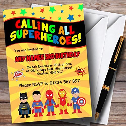 Пощенска Картичка Зоопарк Жълто Супергерой Покани За Детски Рожден Ден