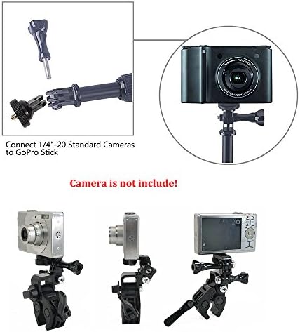 Определяне на адаптер за монтаж на екшън камери ASOCEA Универсален Комплект адаптери за конвертиране (1/4 инча 20) С винтовым стена, съвместимо с Sony Gopro Insta360 X3 ONE X2 и други