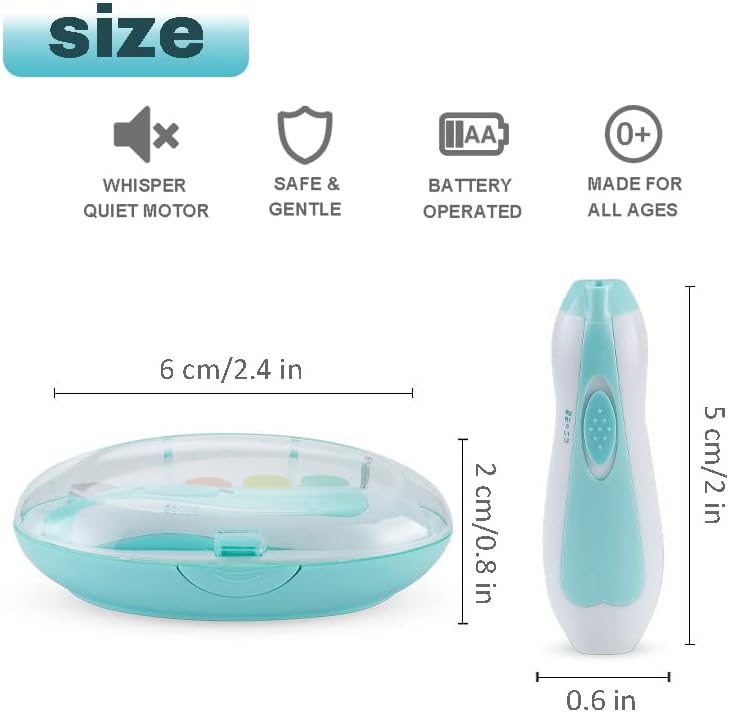 Midetoy Детски нокторезачки Безопасен Детски Машинка за нокти Електрически Комплект за грижа за Лак за Новородени Деца или възрастни,