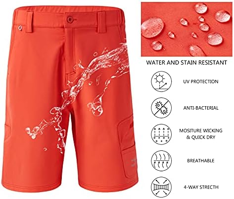 BASSDASH FP01M 10,5Мъжки къси Панталони-Карго За Риболов на бързо съхнещи UPF 50 + Водоустойчив