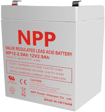 NPP NP12-2.9 Ah 12V 2.9 Ah Акумулаторна Запечатани оловно-Кисели Батерии с клеммами F1 Заменя ES2.9-12 PC2.9-12L UB1229T Vision