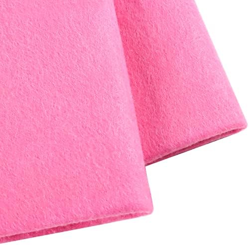 Филцови тъкани Ramya 35 x35 (91 cm X 91 см) дебелина 1,4 мм за занаяти собствените си ръце, възглавници и набивки, шиене, поделочных проекти (35 x 35 см, розова)