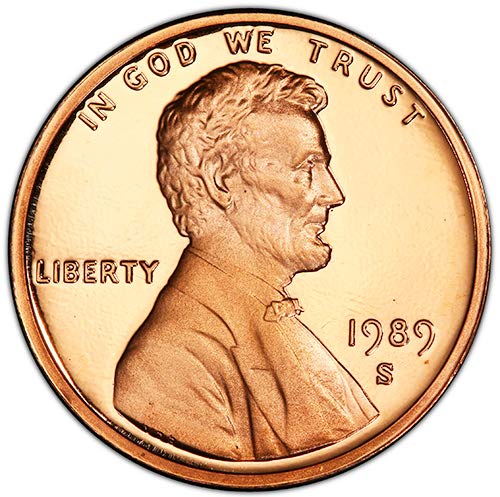 Цент Памет Линкълн Проба от 1989 г., Избраният от монетния двор на САЩ, без да се прибягва