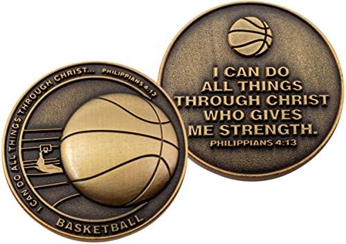 Християнската Спортна монета за младите спортисти, опаковка от 12 броя, на Едро подарък за баскетболния отбор, за момчета и момичета,