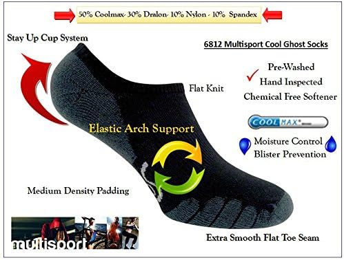 Специални спортни чорапи Eurosock Sport, Много гладки шевове, Устойчива чашката, Мек еластичен супинатор - 6812