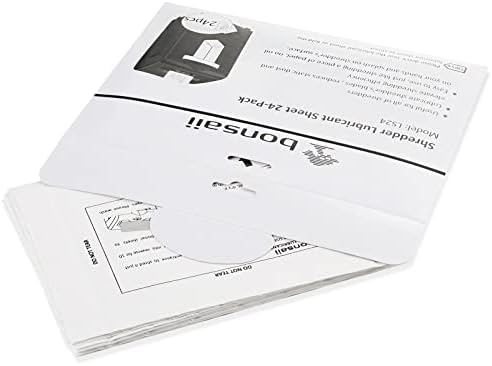 Bonsaii 12 Sheet Cross Cut C243-Шредер за хартия, за домашния офис и 24 опаковки, смазочни листа