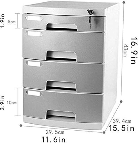 Метален шкаф шкаф/Rack MTYLX, 4 чекмеджета с Ключалка, Тенис на Офис Кутия за съхранение на Класификация на файлове 29,5X39,4x43 см, Синьо