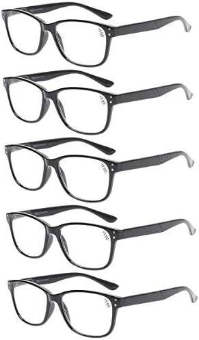 Очила за четене JOSCHOO, 5 опаковки, Качествени слънчеви Очила за четене на Пружинном Панта, Първокласни Черни Дизайнерски Модни Очила