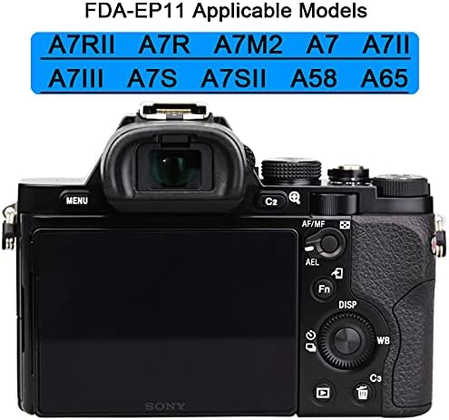 ЕП-11 Наглазник, окуляр, визьор, който е съвместим за фотоапарат Sony A7RII A7R A7M2 A7 A7II A7III A7S A7SII A58 а a65 (2 опаковки)