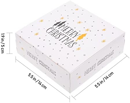 Подарък Кутия за бисквити Hemoton 10ШТ. Кутия за Коледни сладки, Кутия за Предложения, Кутия за Коледни сладки, Хартия, Подаръчни Кутии за Бонбони, Кутия за Коледни Кексч