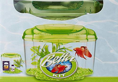 Marina Betta Pals Комплект Стартов комплект за аквариум с рибки Риба, Зелен, 13410