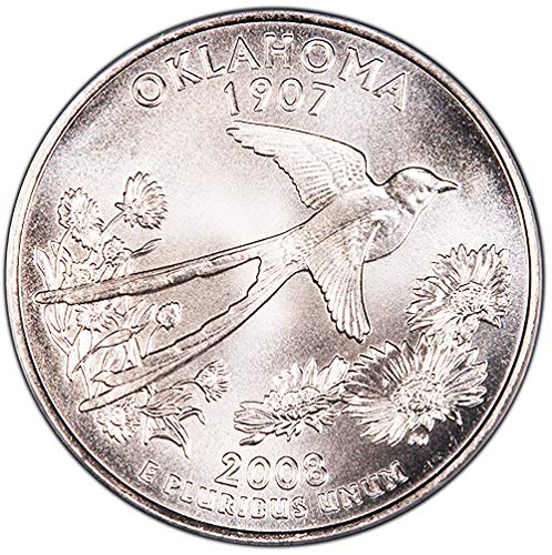 2008, P & D Сатинировка Избор тримесечие на щата Оклахома, Без да се позовават на Монетния двор на САЩ Комплект от 2 монети