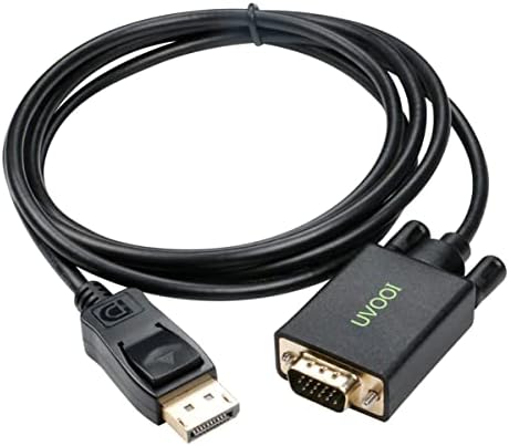 Кабел DisplayPort-VGA 3 метра, кабел-адаптер Display-Port DP-VGA с Позлатен жак, Съвместим с Dell, HP, Lenovo, ASUS и други