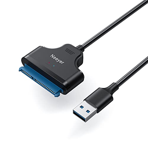 Кабел Neeyer SATA-USB кабел-адаптер за USB 3.0 SATAIII твърд диск с 2,5-инчов SSD и поддръжката на твърд диск UASP, 8 Инча...
