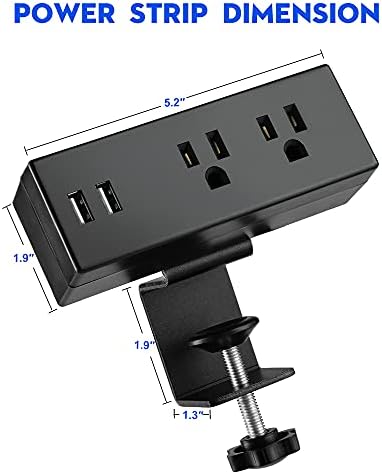 Удължител на ръба на масата с USB портове, Скоба за настолни платформи, Монтируемый Под Десктоп контакта на стената, захранващ Кабел