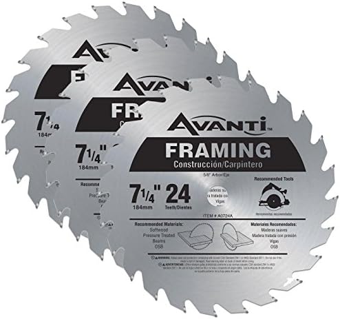 Трионени дискове Avanti A0724A 7-1/4-инчов 24T 5/8-цолови За рамкиране на рамки за очила, 10 бр. в опаковка