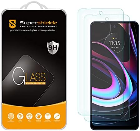 Supershieldz (2 опаковки) е Предназначена за Motorola Edge (2021) / Защитно фолио за екран от закалено стъкло Motorola Edge 5G UW, защита от надраскване, без мехурчета