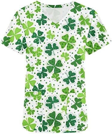 Върховете-Търкане на Деня на Св. Патрик за Жени, добре облечени Блуза 2023, Ирландският Празнична работни Дрехи с Къс Ръкав, Прототипи