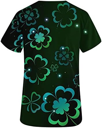 Върховете-Търкане на Деня на Св. Патрик за Жени, добре облечени Блуза 2023, Ирландският Празнична работни Дрехи с Къс Ръкав, Прототипи на Опаковки, V-Образно Деколте, Р?