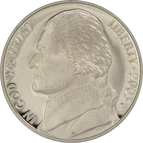 2003 S Jefferson Nickel 5 Cent Piece Choice Proof са подбрани монета на САЩ 5c 2003 година на издаване