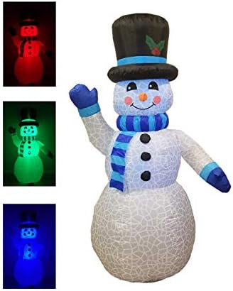 Два комплекта бижута за Коледно парти, в това число многоцветен коледен надуваем Снежен човек с височина 6 метра и надуваеми многоцветни подаръчни