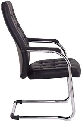 SCDBGY Ygqbgy Компютърен стол за срещи, Стол за офис, Ергономичен стол, Удобен Кожен фотьойл с лък, Стол за персонала (Цвят: кафяв)