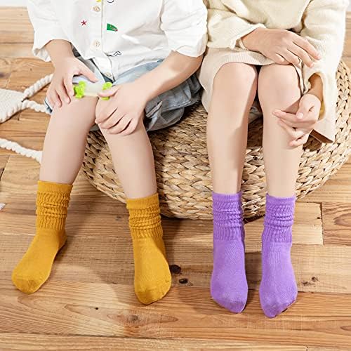 Auranso/ Памучни Чорапи до коляното за малко момиче, 9 Чифта Дълги Чорапи за момичета