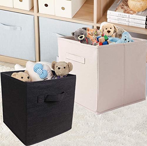 Комплект от 4 Сгъваеми Кубчета За Съхранение, Кърпа Кутии-Организаторите за съхранение на Кубчета с Дръжки за Дома, Спални,