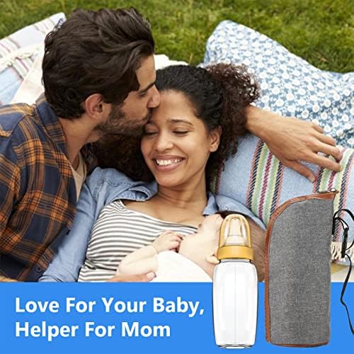 Чанта-тоут за бебешко шише GLOGLOW, USB-Нагревател За бебешки Шишета, Преносим Пътен Нагревател За Чаши, Чанта За Подгряване на Мляко за Бебета, Бутилка за Хранене, Чанта