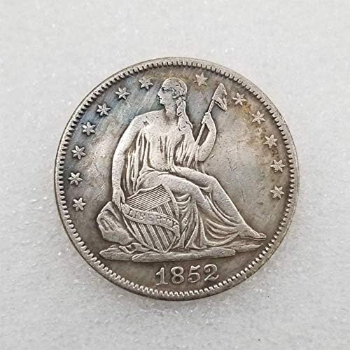 Безплатна реплика на американския долар 1852 г., Полу-Старата реплика -Съединените Щати, е Един Спомен за старите американски монети,